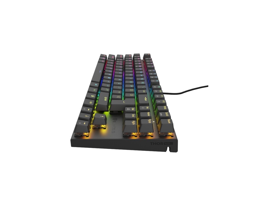 Клавиатура Genesis Mechanical Gaming Keyboard Thor 303 TKL RGB Backlight Brown Switch US Layout Black 5