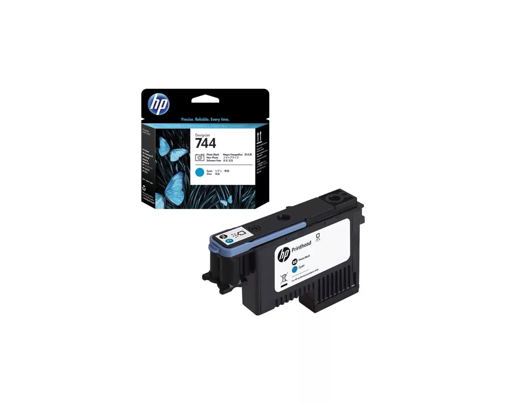 HP 744 original Printhead F9J86A Photo Black & Cyan 745329 F9J86A на ...