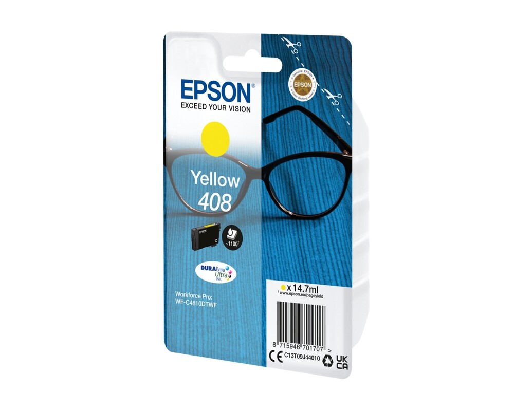 Мастило EPSON Singlepack Yellow 408 DURABrite Ultra Ink 2