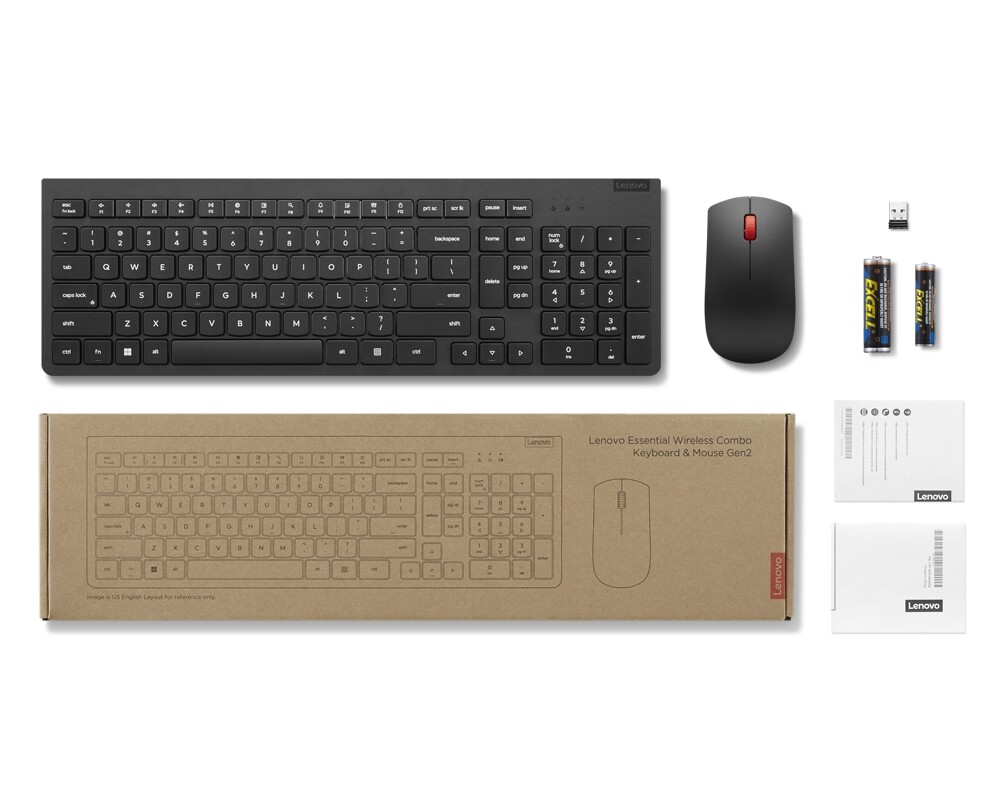 Клавиатура Lenovo Essential Wireless Combo Keyboard & Mouse Gen2 2