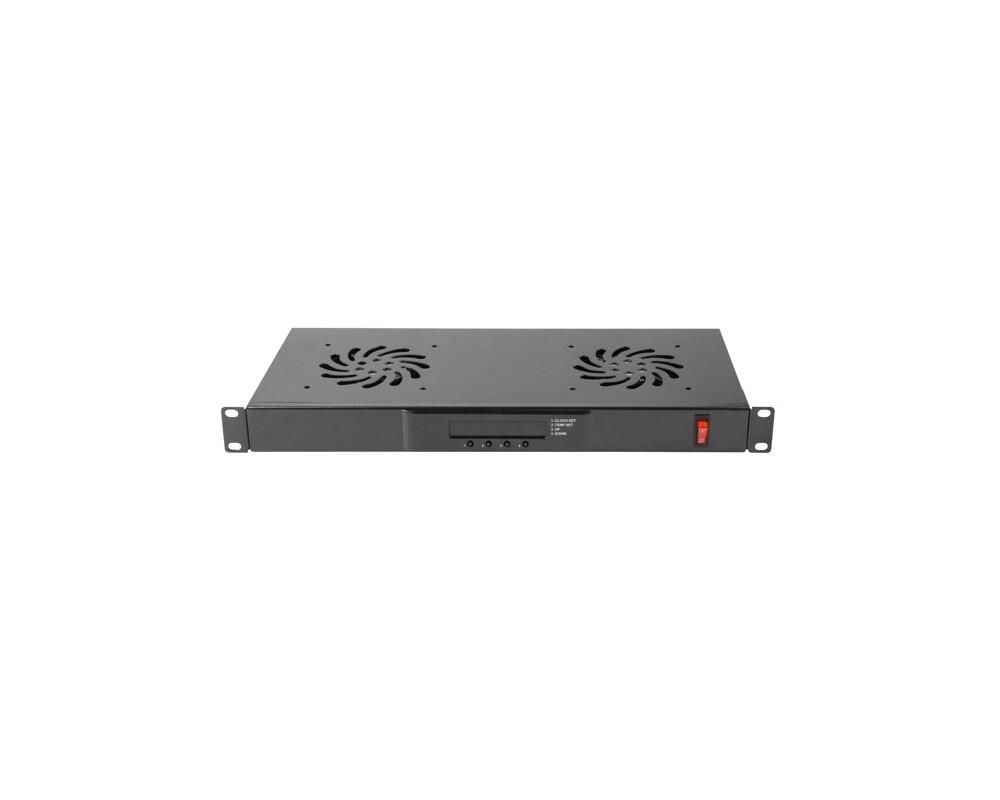 Сървърен аксесоар Lanberg 19" fan unit / ventilation panel with lcd 2 fans + thermostat 3