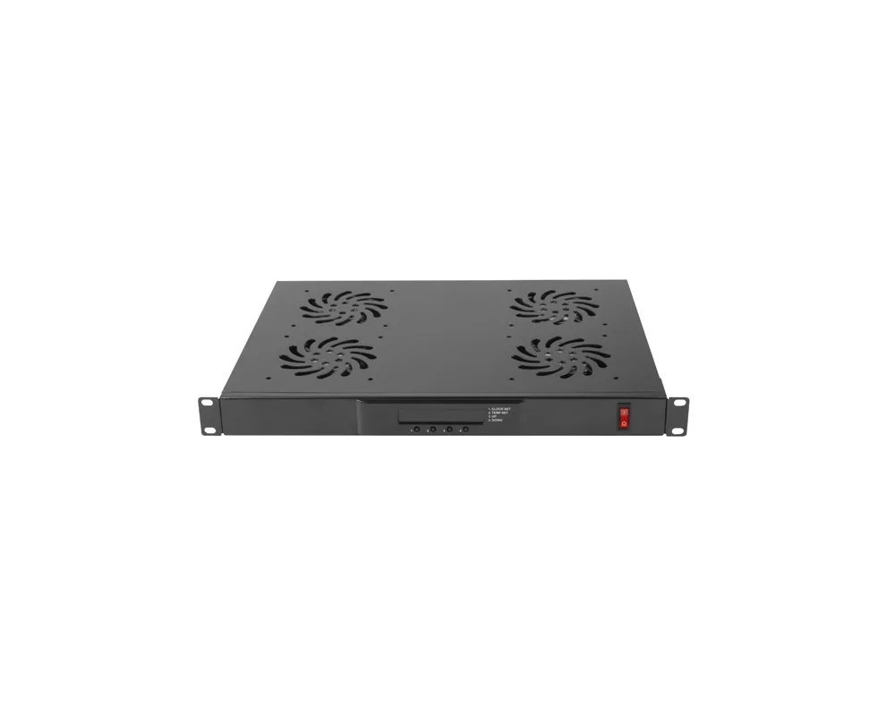 Сървърен аксесоар Lanberg 19" fan unit / ventilation panel with lcd 4 fans + thermostat 3