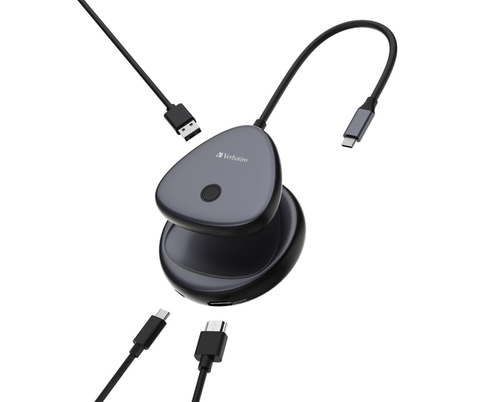 USB хъб Verbatim Share My Screen USB-C Wireless Display Adapter 4K with Hub WDA-02 3