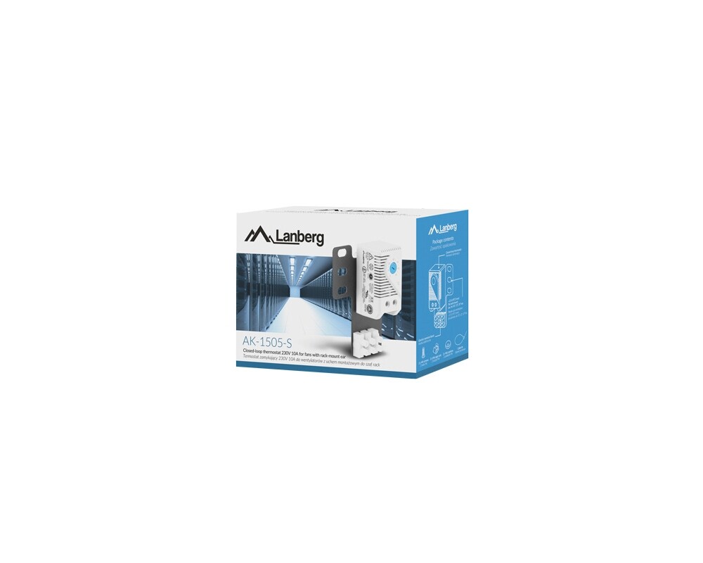 Аксесоар Lanberg closed-loop thermostat 10A for rack cabinets with 19" ear and terminal block 6