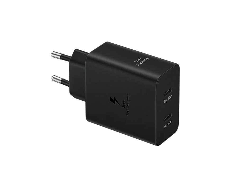 Зарядно Samsung Power Adapter Duo 2x USB-C 50W - black 4