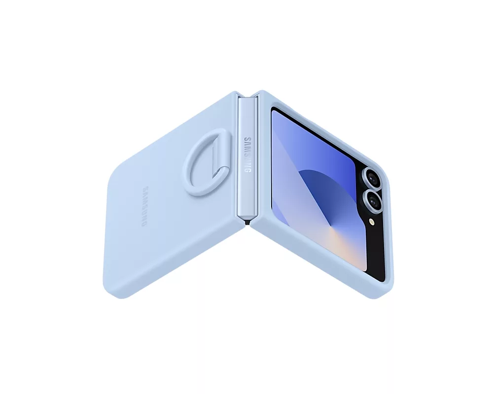 Калъф Samsung Galaxy Flip6 Silicone Case with Ring Blue 5
