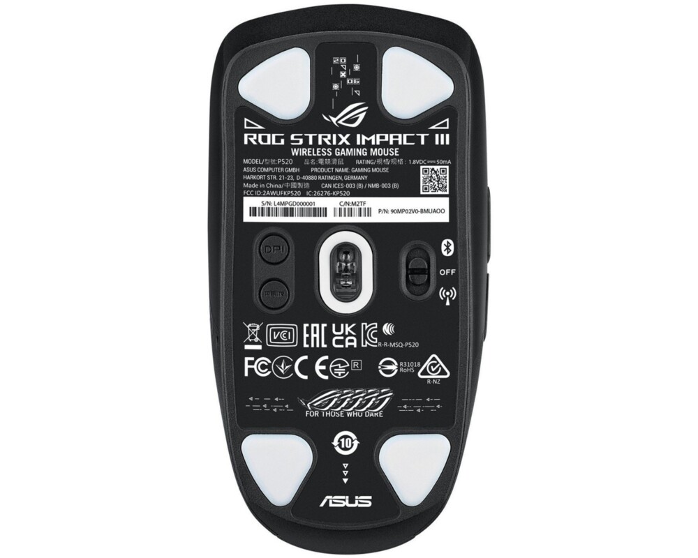Мишка ASUS ROG Strix Impact III Wireless Gaming Mouse 11
