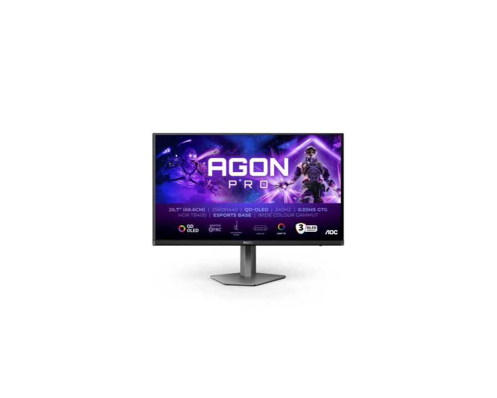 Монитор AOC AG276QZD2 27inch OLED 2560x1440 240Hz FreeSync HDMI Black 11