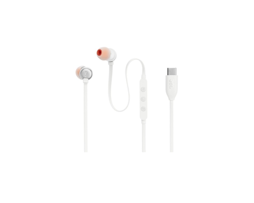 Слушалки JBL T310C WHT USB-C In-ear headphones 6