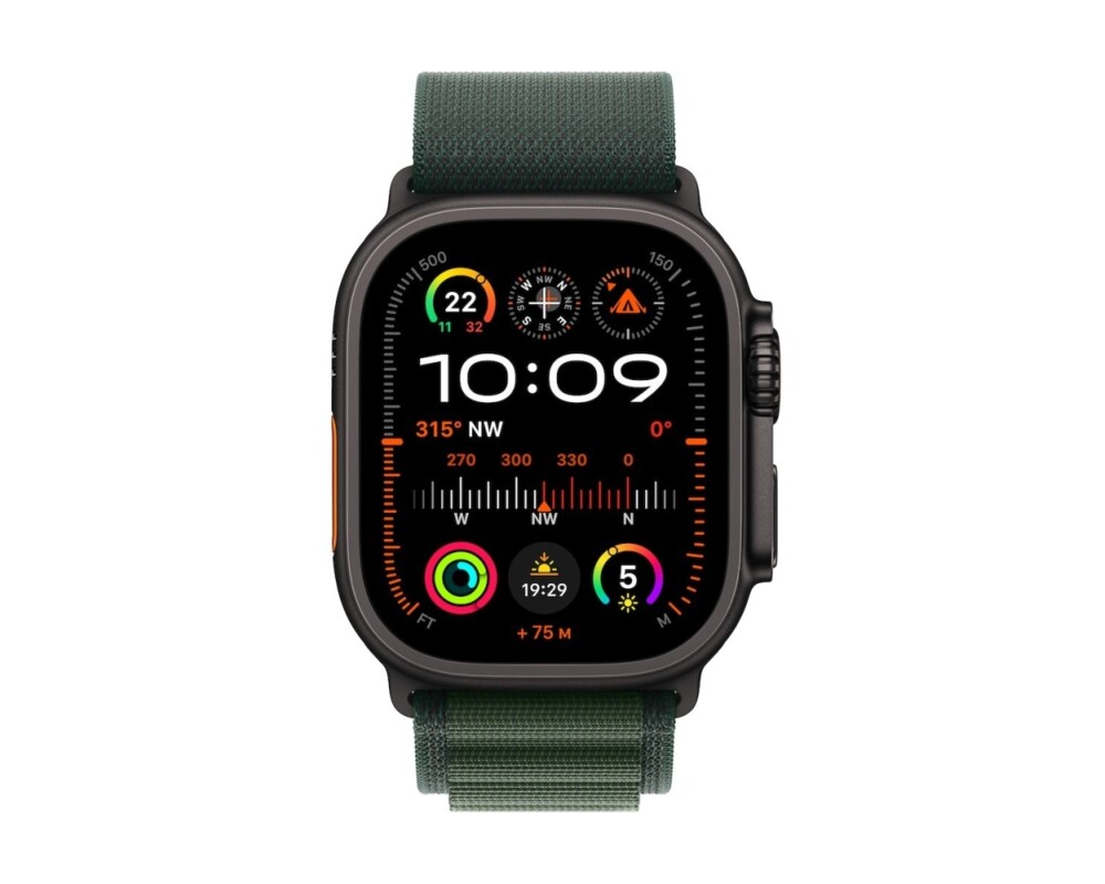 Smart часовник APPLE Watch Ultra2 v2 Cellular 49mm Black Titanium Case with Dark Green Alpine Loop M 3