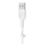 Кабел Belkin BOOST CHARGE Flex Silicone cable USB-A to USB-C - 1M - White 4