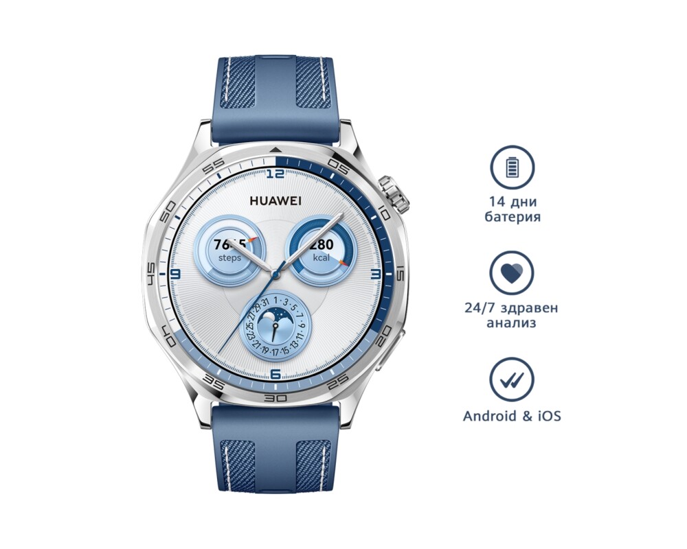 Smart часовник Huawei Watch GT5 Vili-B19W + Huawei FreeBuds 5i Ceramic White 3