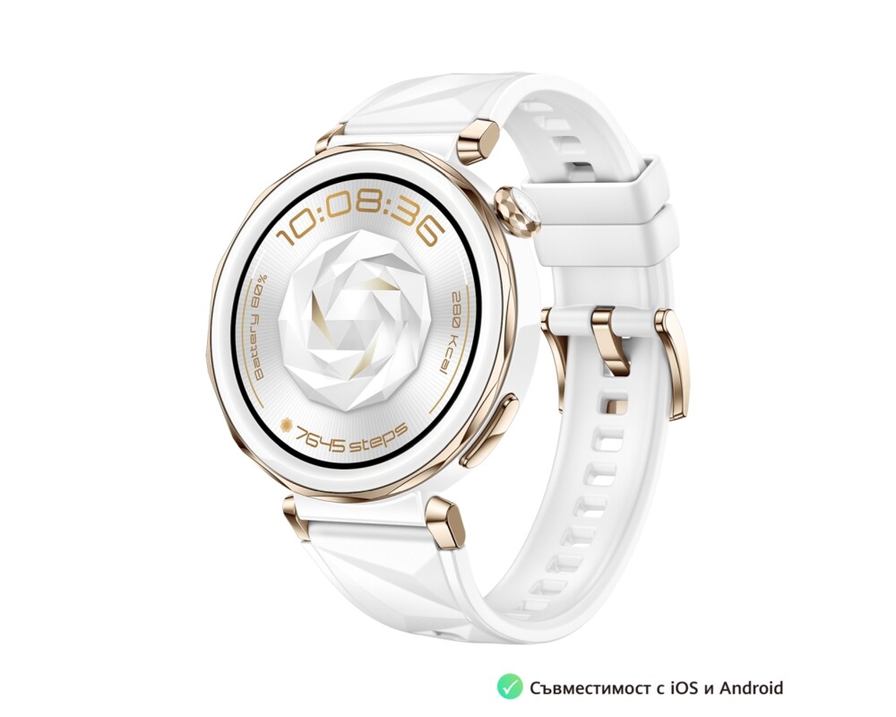 Smart часовник Huawei Watch GT5 Pro Jana-B29F + Huawei FreeBuds 5i Ceramic White 2