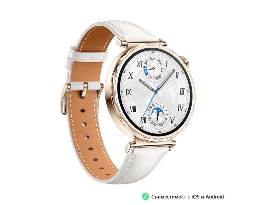 Smart часовник Huawei Watch GT5 Jana-B19L + Huawei FreeBuds 5i Ceramic White 2