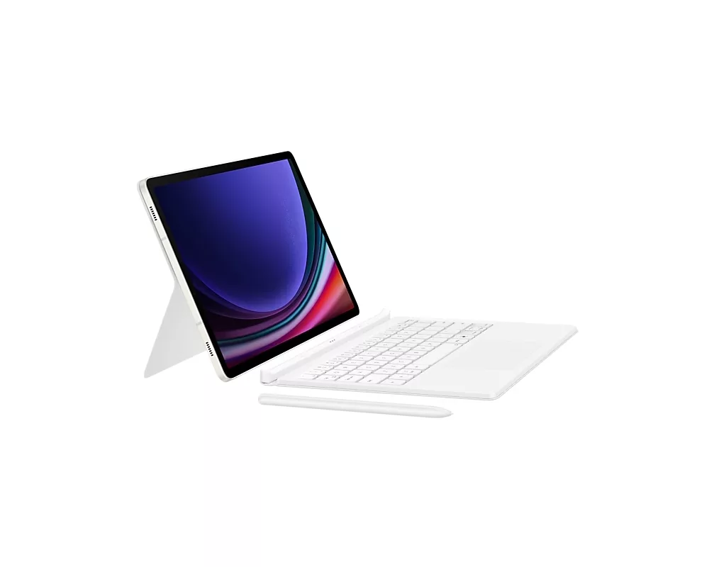 Клавиатура Samsung Tab S9/S9 FE Book Cover Keyboard White 3