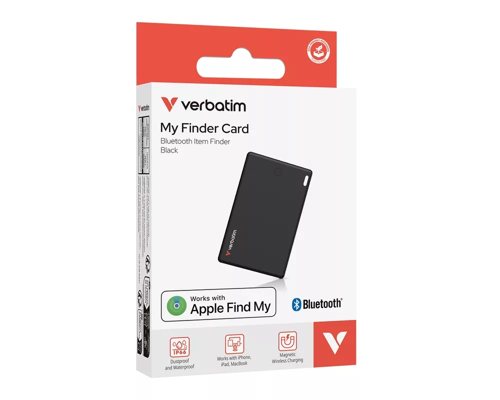 Тракер Verbatim MYFCR-01B My Finder Card Bluetooth Item Finder 1 pack Black 6