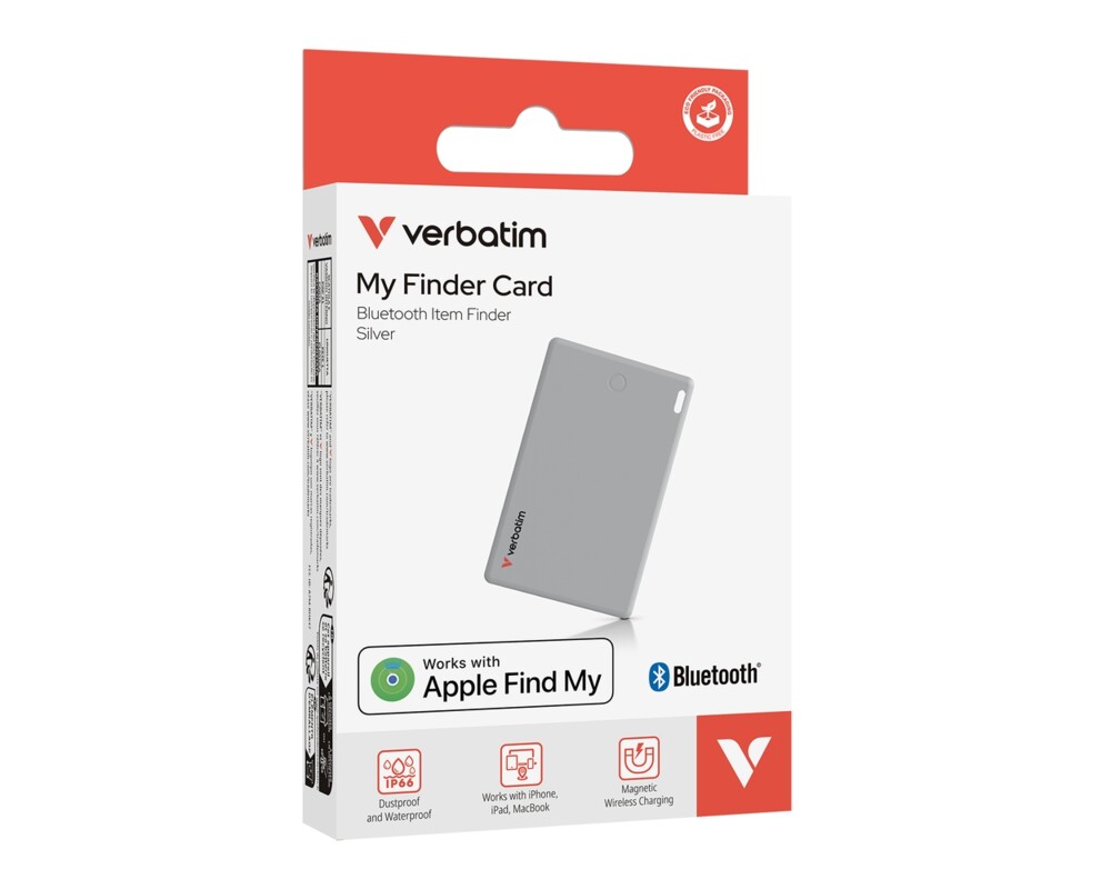 Тракер Verbatim MYFCR-01S My Finder Card Bluetooth Item Finder 1 pack Silver 6