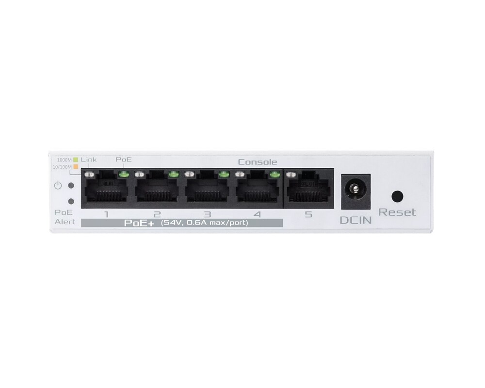 Switch (Комутатор) ASUS EBP15 5-Port GbE smart managed PoE+ switch 4 PoE+ ports 60W Supports PoE priority setting 11
