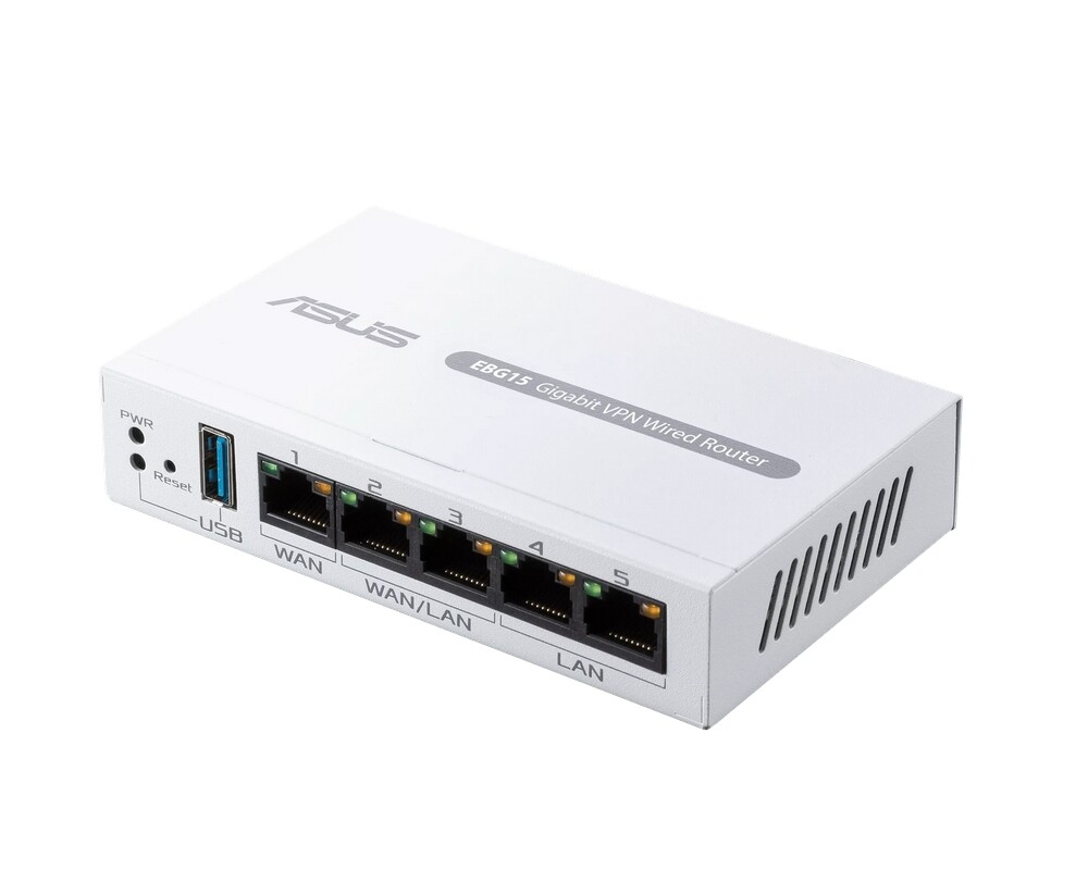 Рутер ASUS EBG15 Gigabit VPN wired router Up to 3 WAN ethernet ports + 1 USB WAN IPS intrusion prevention Layer 7 firewall 2