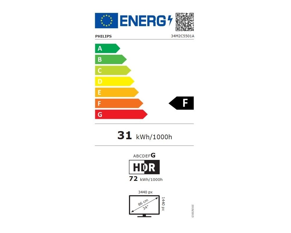 Монитор PHILIPS 34inch 3440x1440 VA 130mm EVNIA 5000 Ambiglow Curved WQHD 180Hz Fast VA 1ms GtG HDR10 USB 4x USB 3.2 19