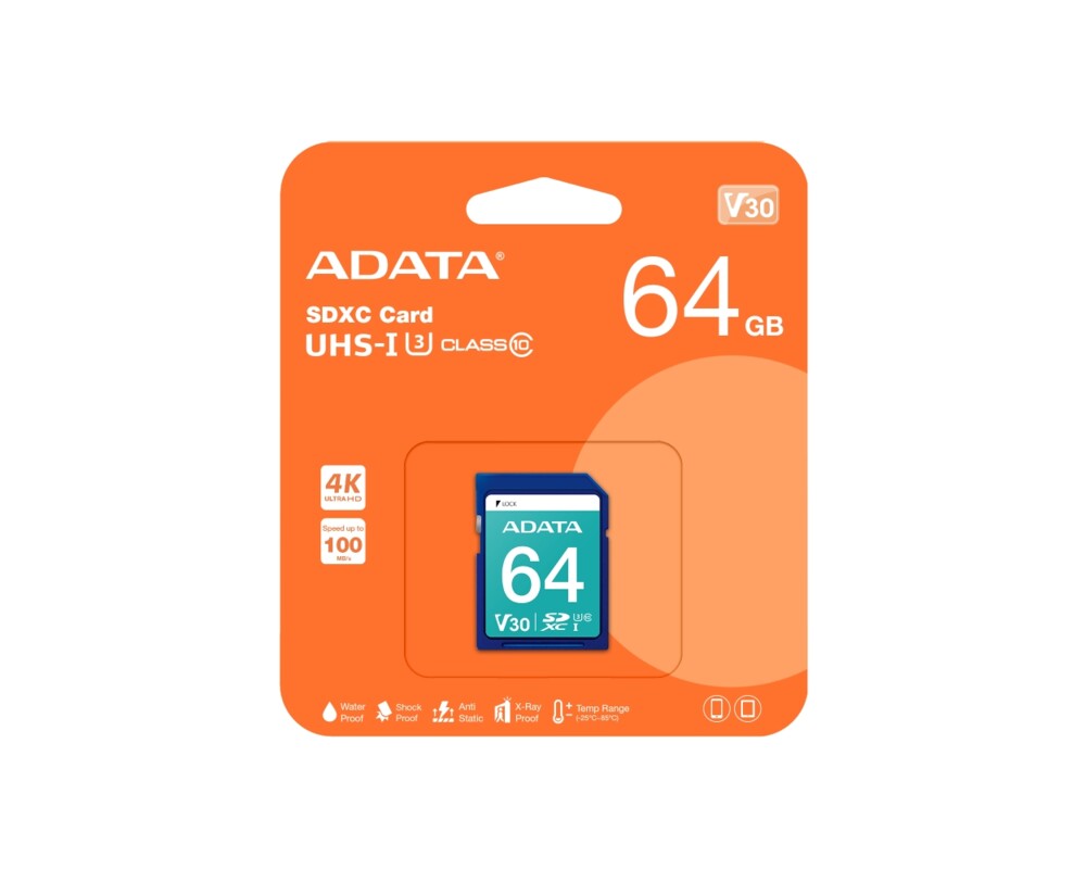 Флаш карта ADATA 64GB SDXC UHS-I U3 V30S