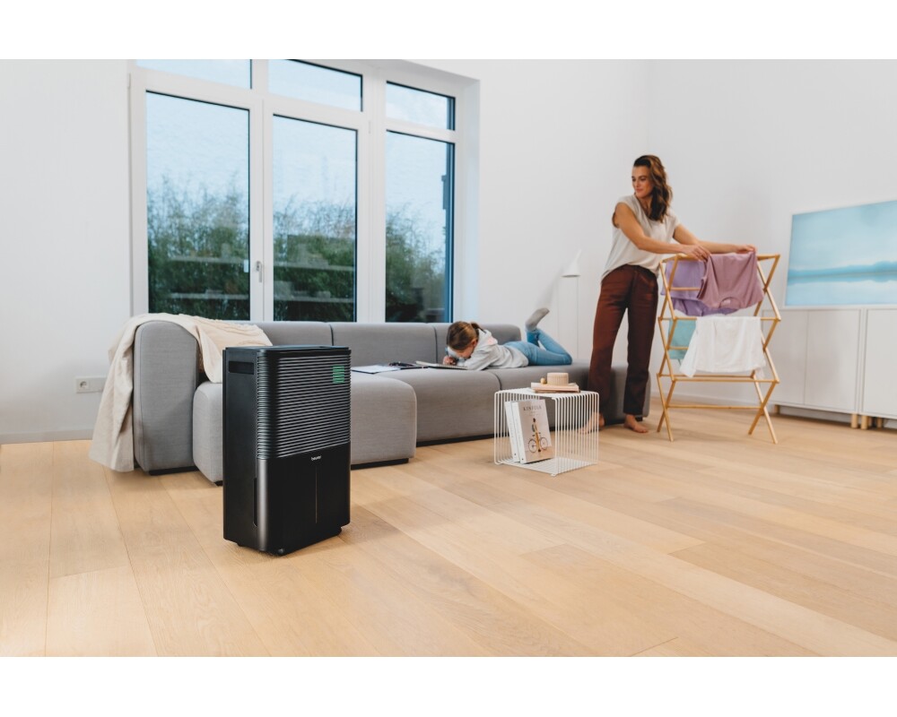Влагоабсорбатор Beurer LE 250 Air Dehumidifier; up to 20 litre/day; rooms  40 to 60 cm2; Laundry drying function; Removable tank: 4.0 l; Automatic mode; Night mode; Timer;  2 fan levels; Environmentally friendly refrigerant R290 12