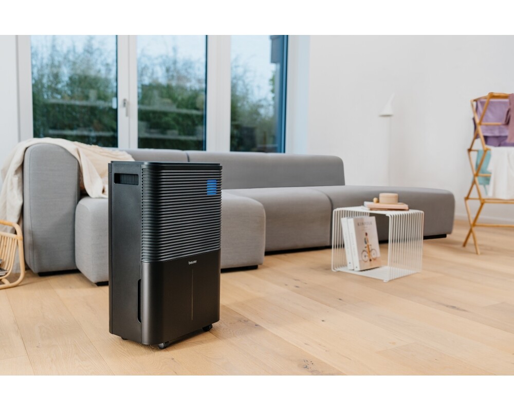 Влагоабсорбатор Beurer LE 250 Air Dehumidifier; up to 20 litre/day; rooms  40 to 60 cm2; Laundry drying function; Removable tank: 4.0 l; Automatic mode; Night mode; Timer;  2 fan levels; Environmentally friendly refrigerant R290 14