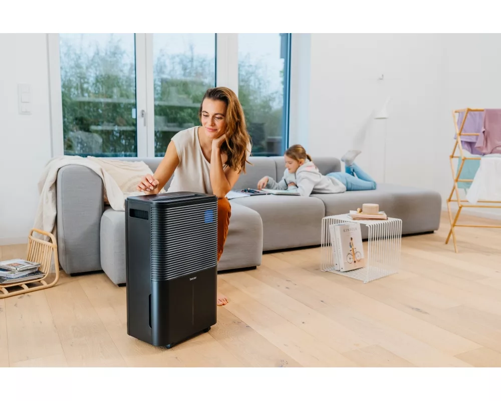 Влагоабсорбатор Beurer LE 250 Air Dehumidifier; up to 20 litre/day; rooms  40 to 60 cm2; Laundry drying function; Removable tank: 4.0 l; Automatic mode; Night mode; Timer;  2 fan levels; Environmentally friendly refrigerant R290 11