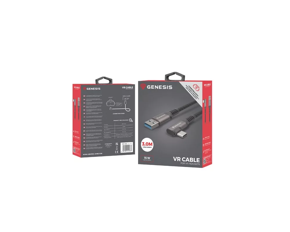 Кабел Genesis Cable USB-C(M)->USB-A(M) 3.1 GEN 1 6