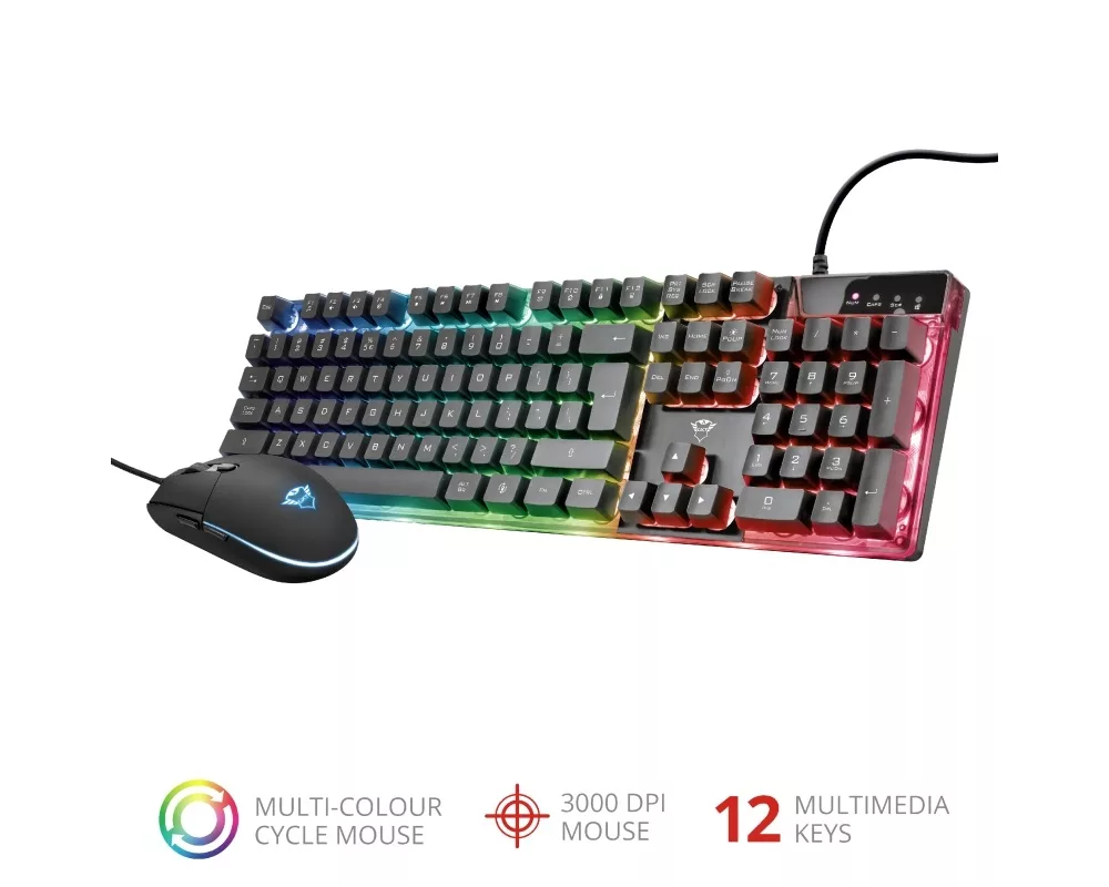 Клавиатура TRUST GXT 838 Azor Gaming Keyboard & Mouse Combo 2