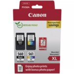 <span>Мастило</span> Canon PG-560XL / CL-561XL PVP + Canon Photo Paper Variety Pack A4 & 10 x 15cm (VP-101) <span class='catalog-num-in-name'>3712C008AA_0775B079AA</span> - 