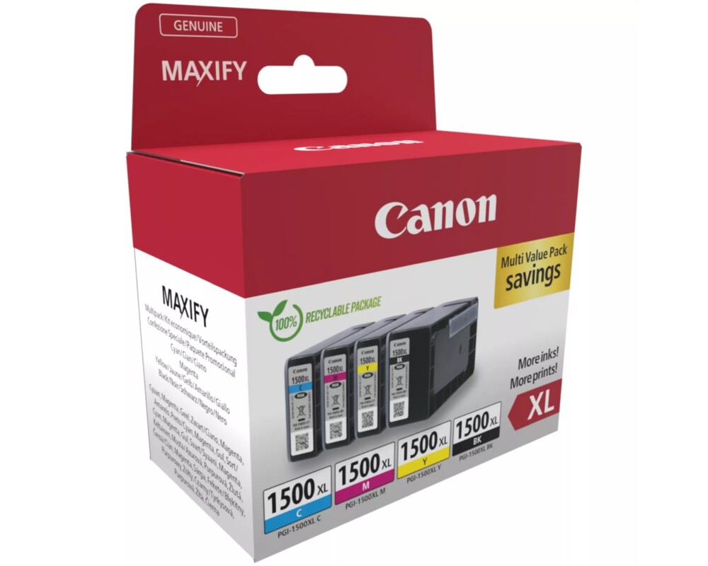 Мастило Canon PGI-1500XL BK/C/M/Y Multi Pack + Canon Photo Paper Variety Pack A4 & 10 x 15cm (VP-101) 2