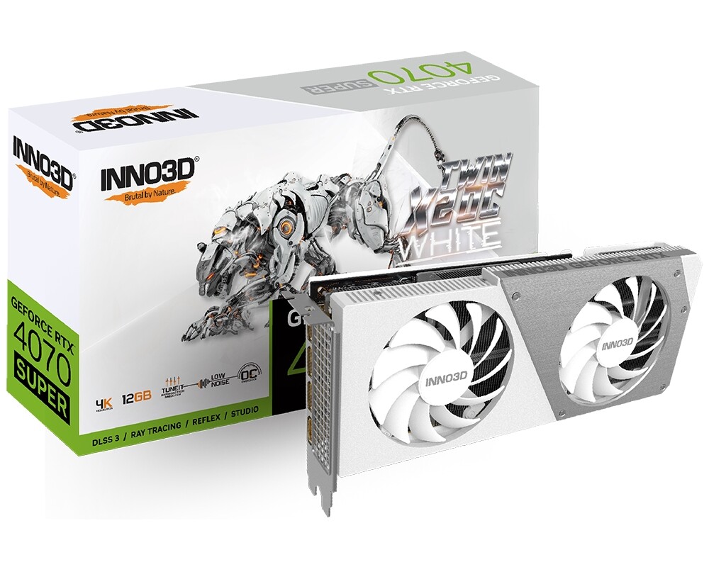 Видеокарта Inno3D GeForce RTX 4070 Super 12GB GDDR6X Twin X2 OC 2