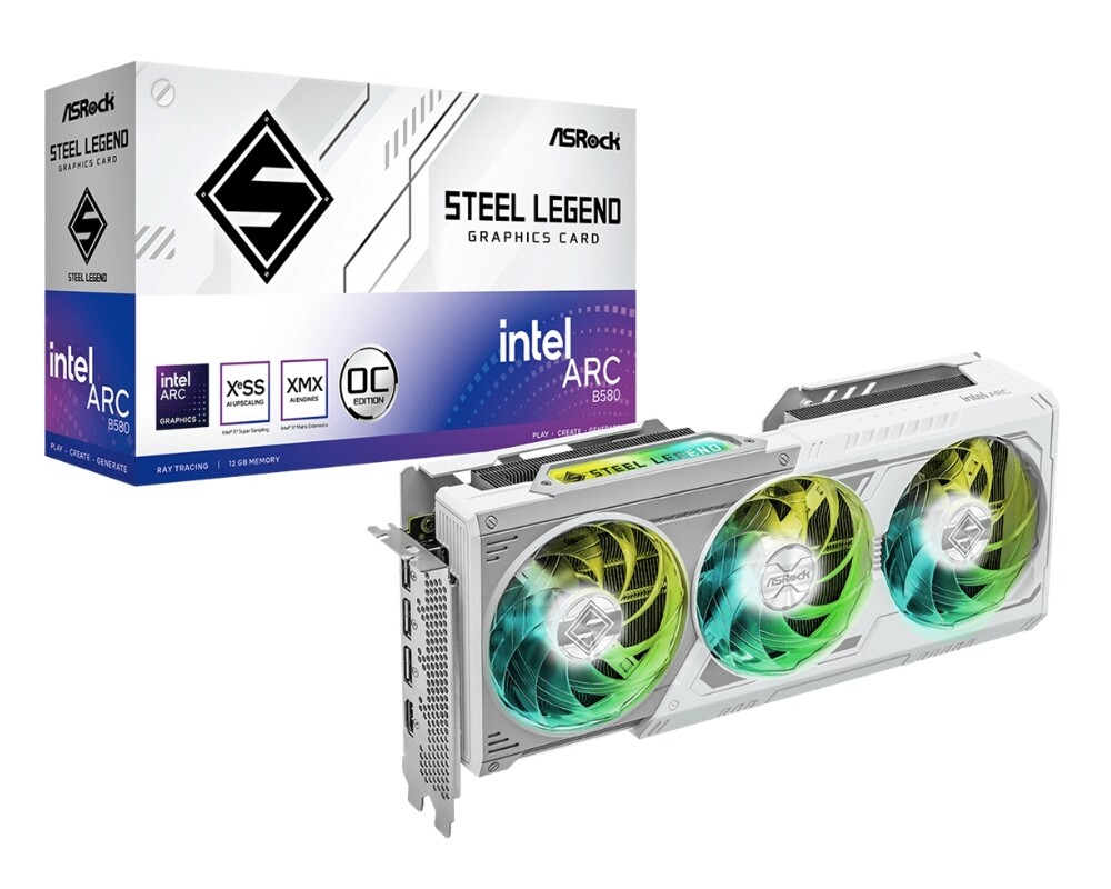 Видеокарта Asrock Intel Arc B580 Steel Legend 12GB... 7