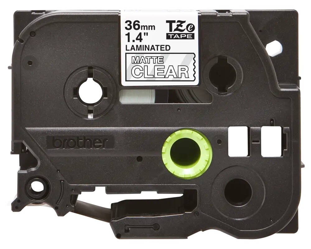 Хартия Brother TZe-M65 Matt Laminated Labelling Tape Cassette – White On Clear 2