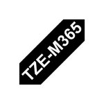 Хартия Brother TZe-M365 Labelling Tape Cassette – Matt Laminated White On Black 3