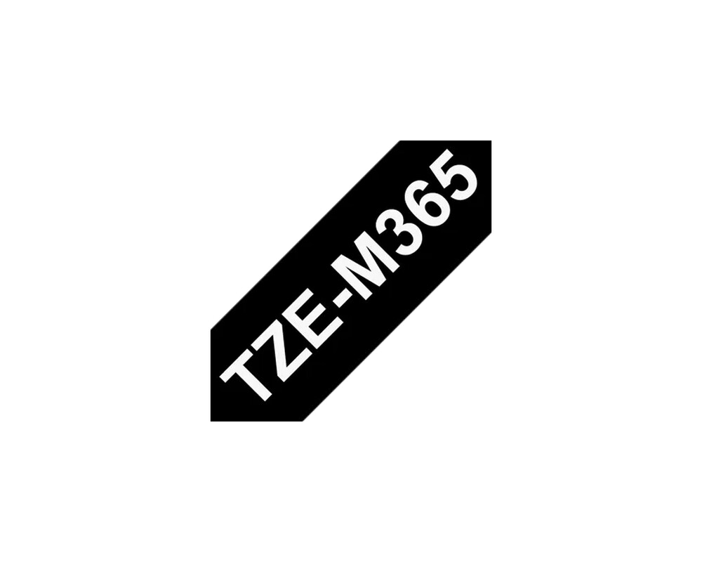 Хартия Brother TZe-M365 Labelling Tape Cassette – Matt Laminated White On Black 3