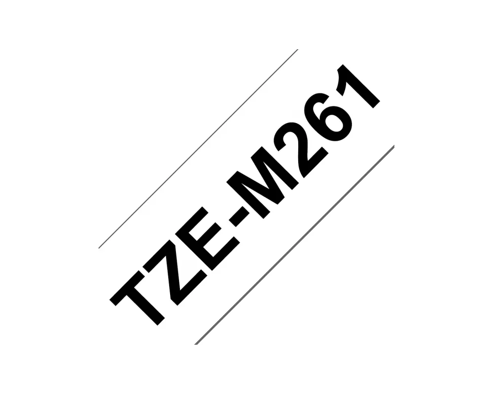 Хартия Brother TZe-M261 Matt Laminated Labelling Tape Cassette – Black on White 3