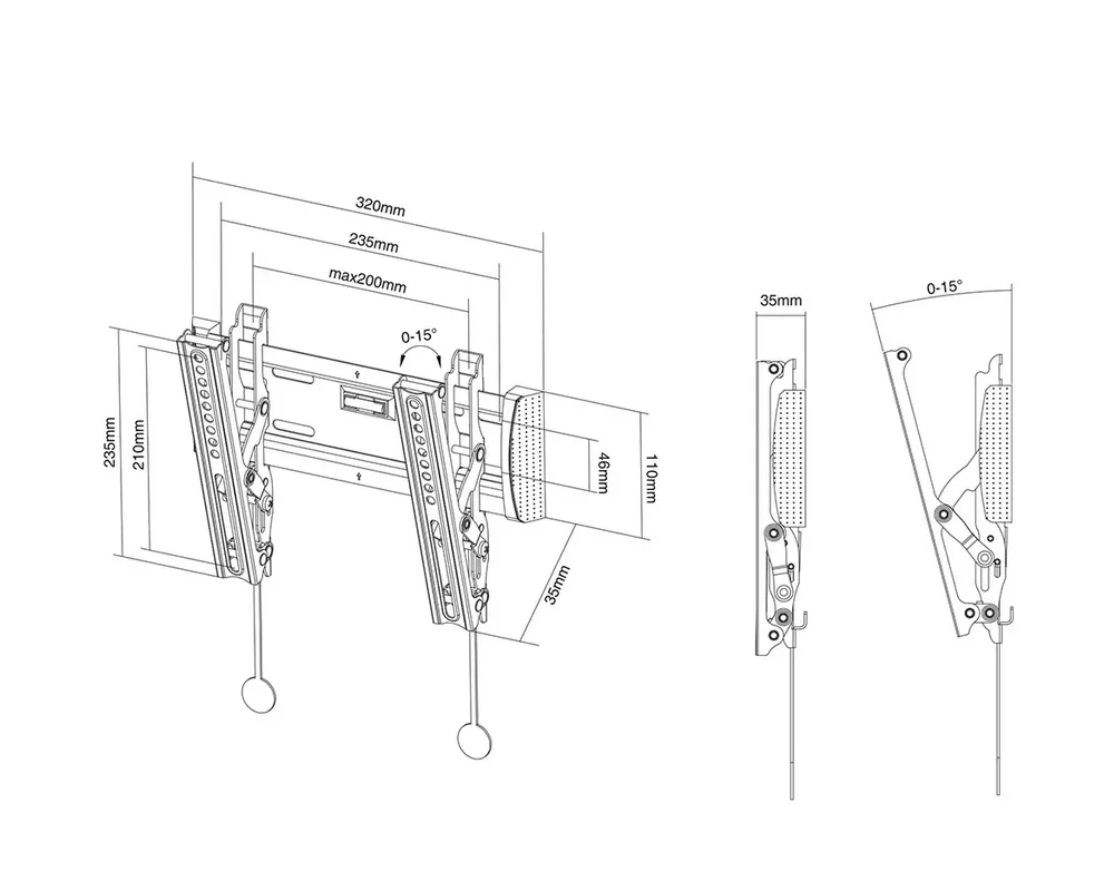 Стойка Neomounts Flat Screen Wall Mount (tilt) 3