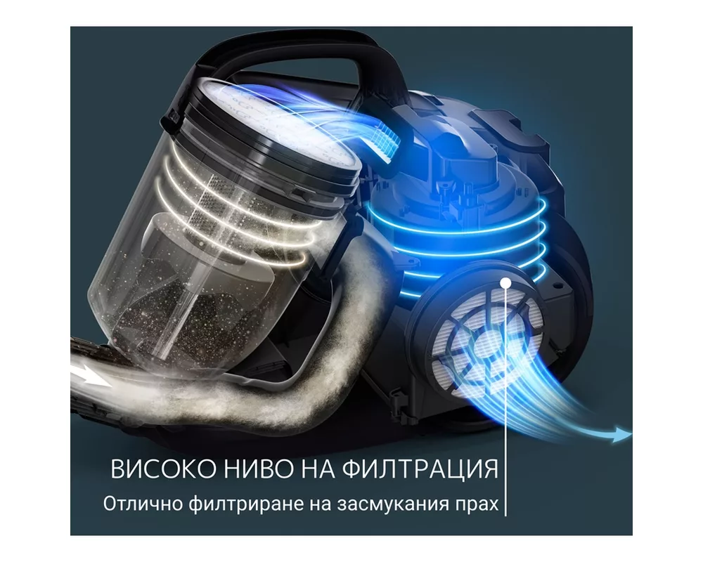 Прахосмукачка Rowenta RO3726EA Vac Cleaner Compact Power Cyclon 6