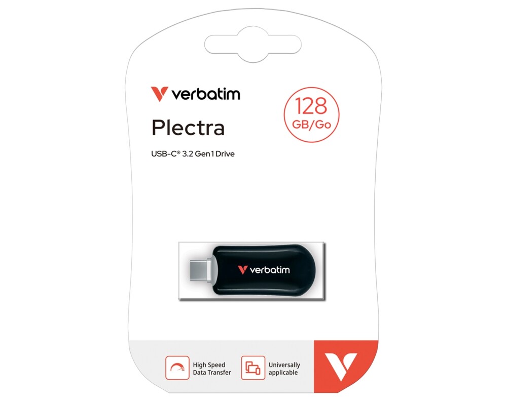 Флаш памет Verbatim Plectra USB-C Flash Drive Black 128GB 4