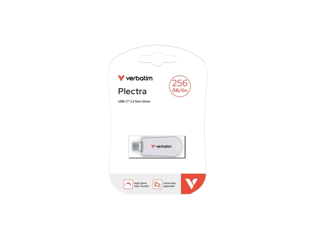 Флаш памет Verbatim Plectra USB-C Flash Drive White 256GB 4