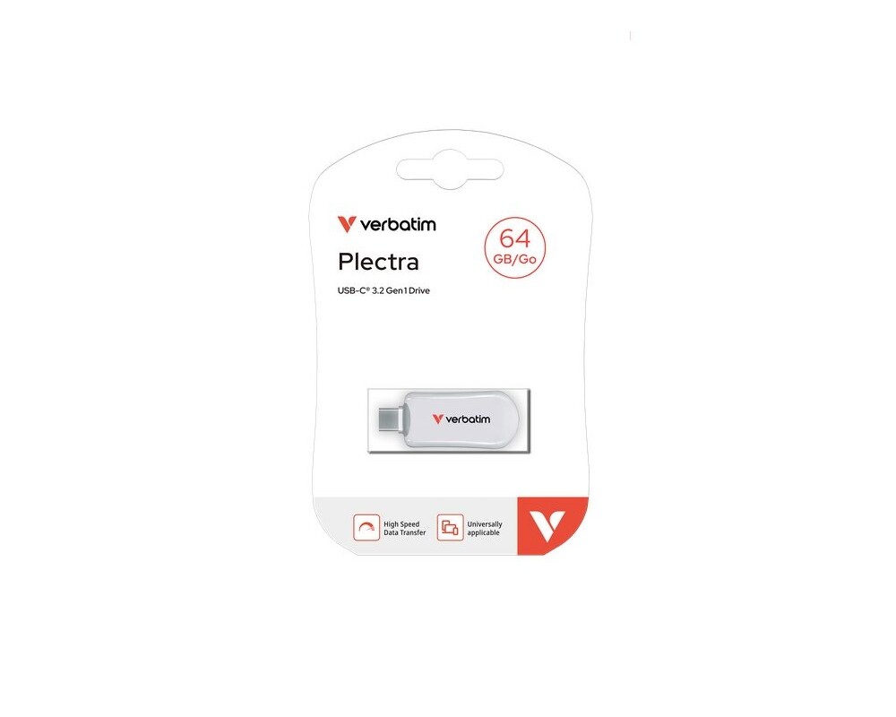 Флаш памет Verbatim Plectra USB-C Flash Drive White 64GB 3