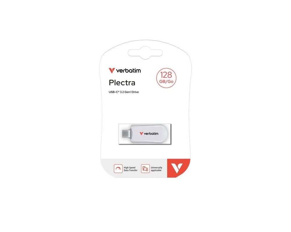 Флаш памет Verbatim Plectra USB-C Flash Drive White 128GB 3