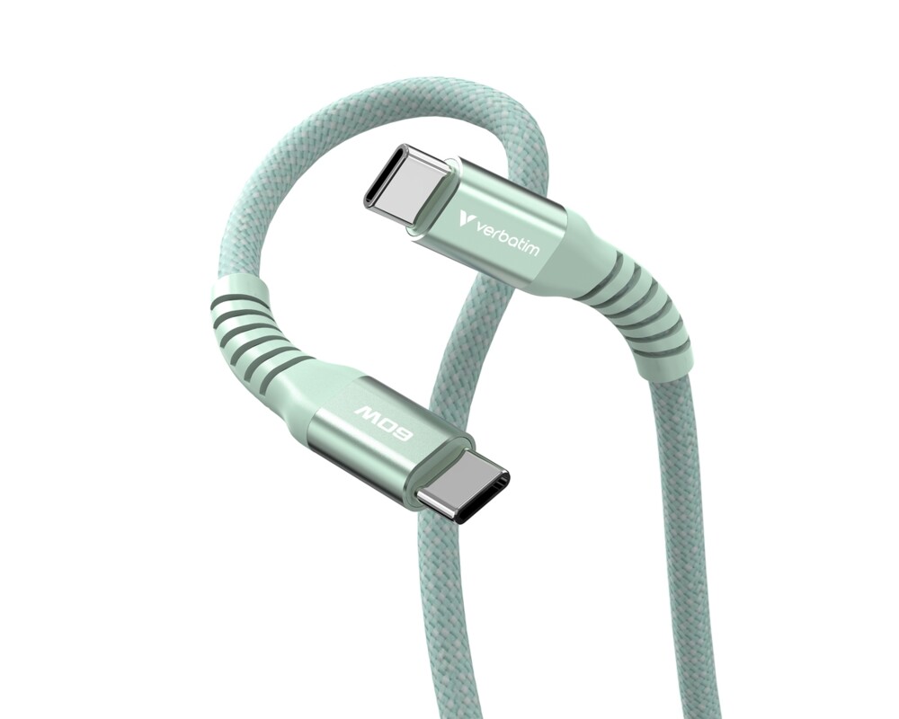 Кабел Verbatim Sync & Charge USB-C to USB-C 60W Magnetic 120 cm - Green 4