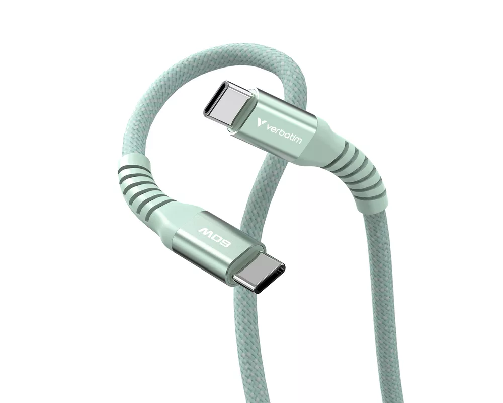 Кабел Verbatim Sync & Charge USB-C to USB-C 60W Magnetic 120 cm - Green 4
