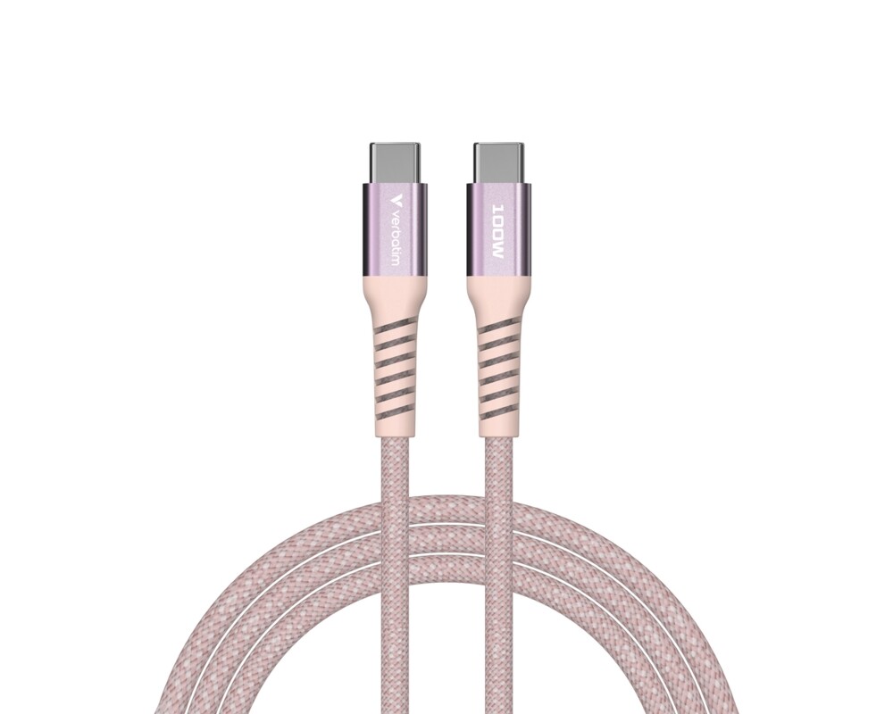 Кабел Verbatim Sync & Charge USB-C to USB-C 100W Magnetic 120 cm - Pink 8
