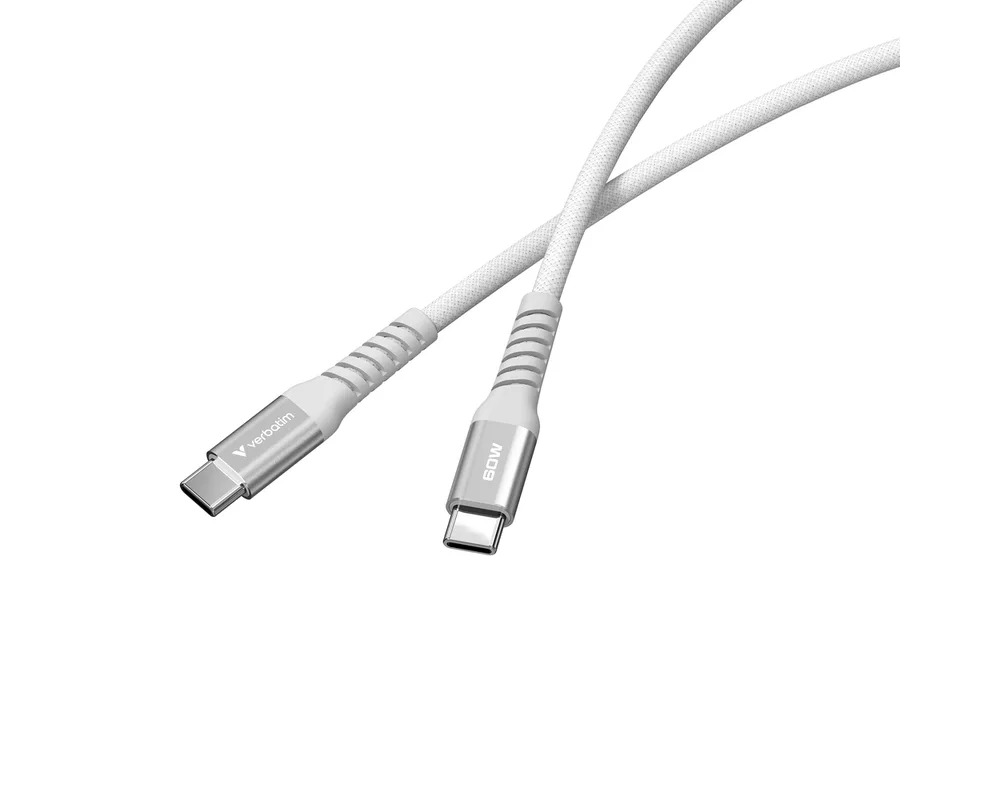 Кабел Verbatim Sync & Charge USB-C to USB-C 60W Magnetic 120 cm - Grey 3