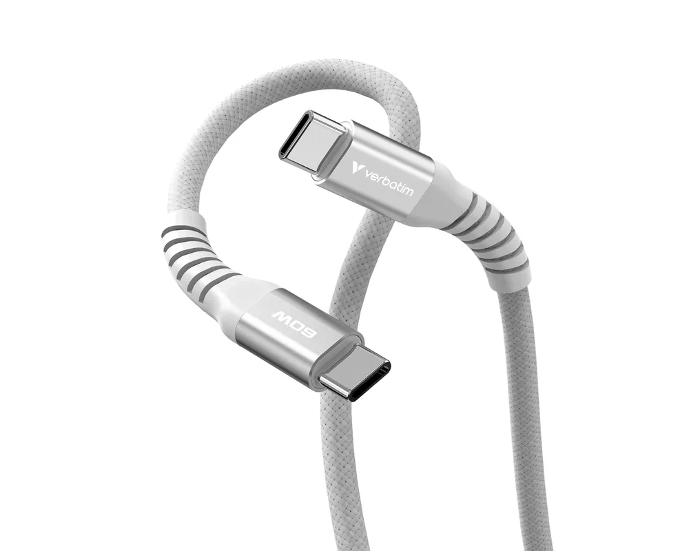 Кабел Verbatim Sync & Charge USB-C to USB-C 60W Magnetic 120 cm - Grey 4