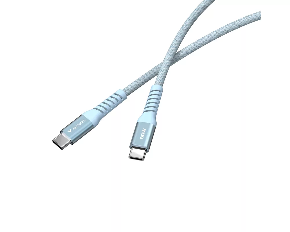 Кабел Verbatim Sync & Charge USB-C to USB-C 60W Magnetic 120 cm - Blue 3
